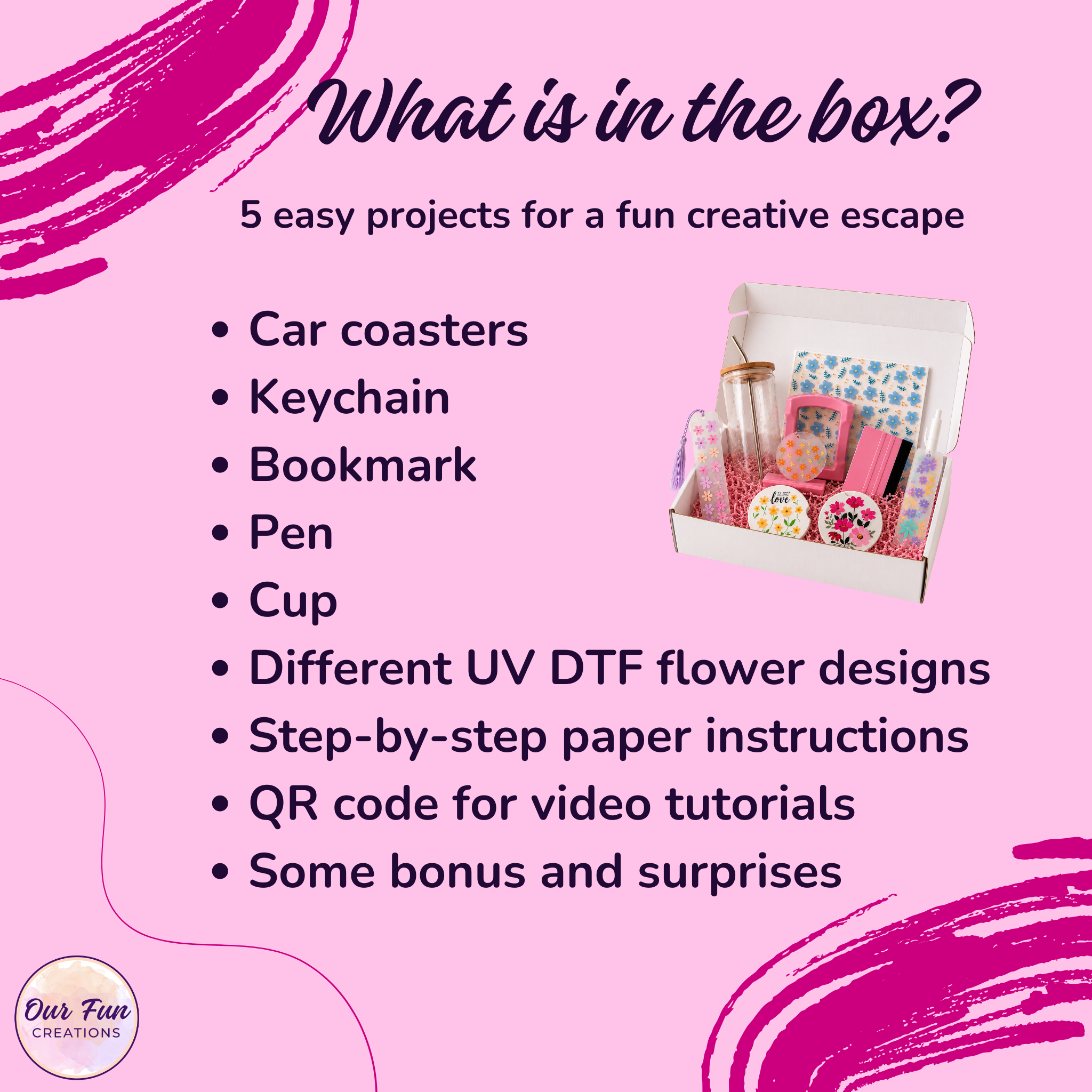 Our Fun Creations July box (UV DTF)!