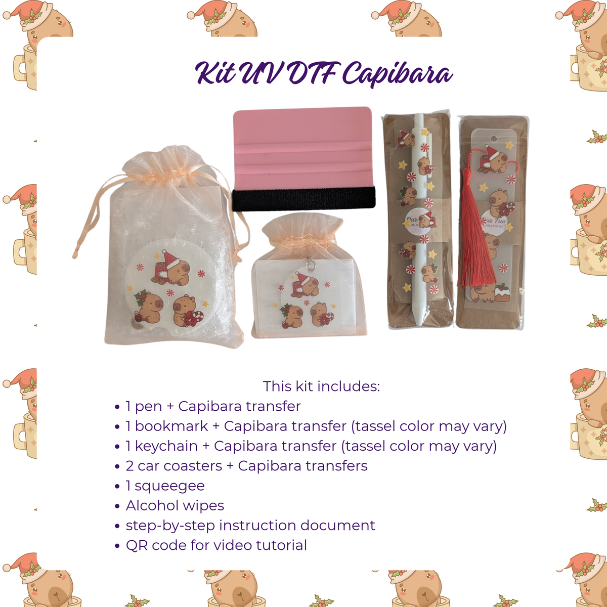 Kit UV DTF Capibara (with car coasters)