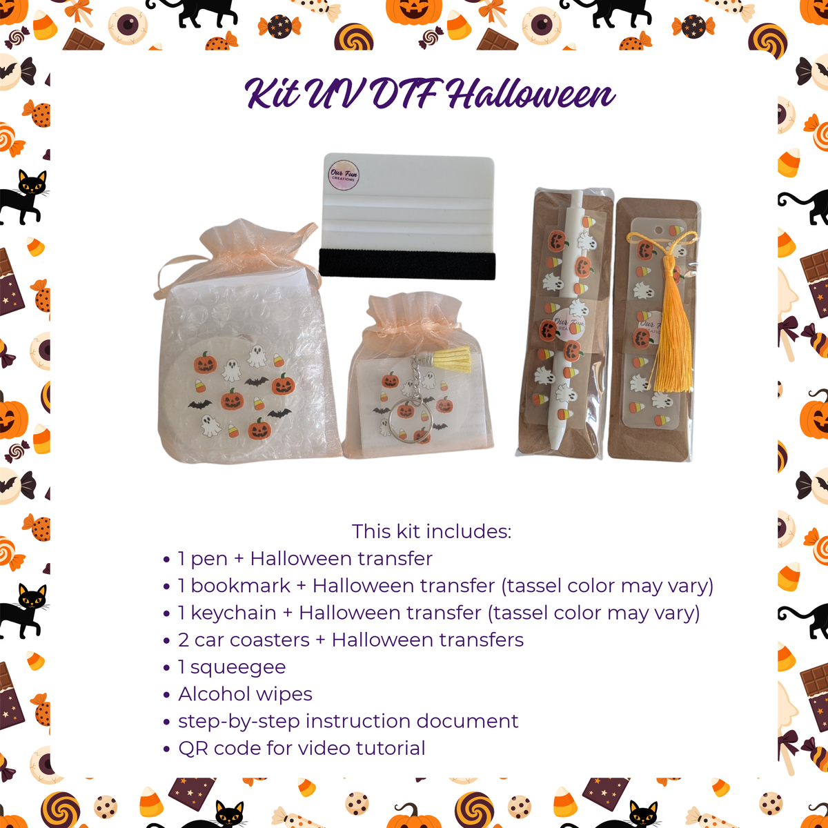 Kit UV DTF Halloween (with car coasters)